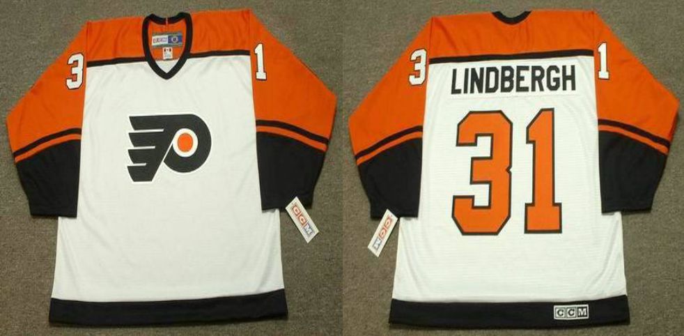 2019 Men Philadelphia Flyers #31 Lindbergh White CCM NHL jerseys->philadelphia flyers->NHL Jersey